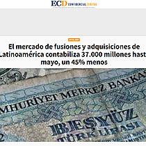 El mercado de fusiones y adquisiciones de Latinoamrica contabiliza 37.000 millones hasta mayo, un 45% menos